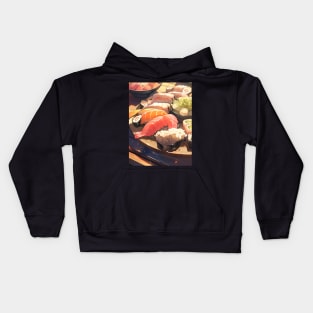 Delicous Japanese Food Sushi - Anime Wallpaper Kids Hoodie